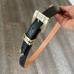 Vtg Veretta Ostrich Leather Belt Size 34”